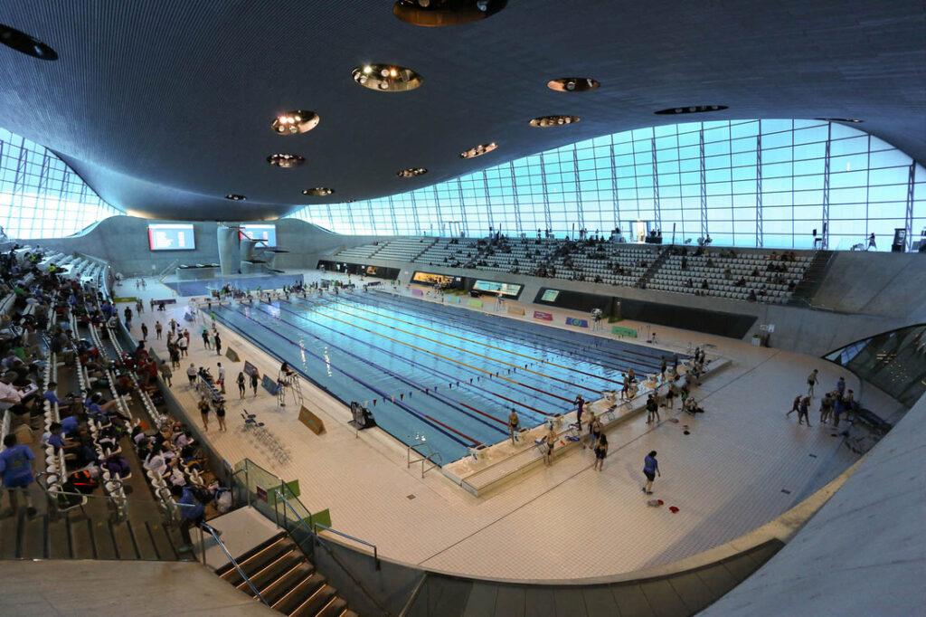 panoramic view of London Aquatics Centre