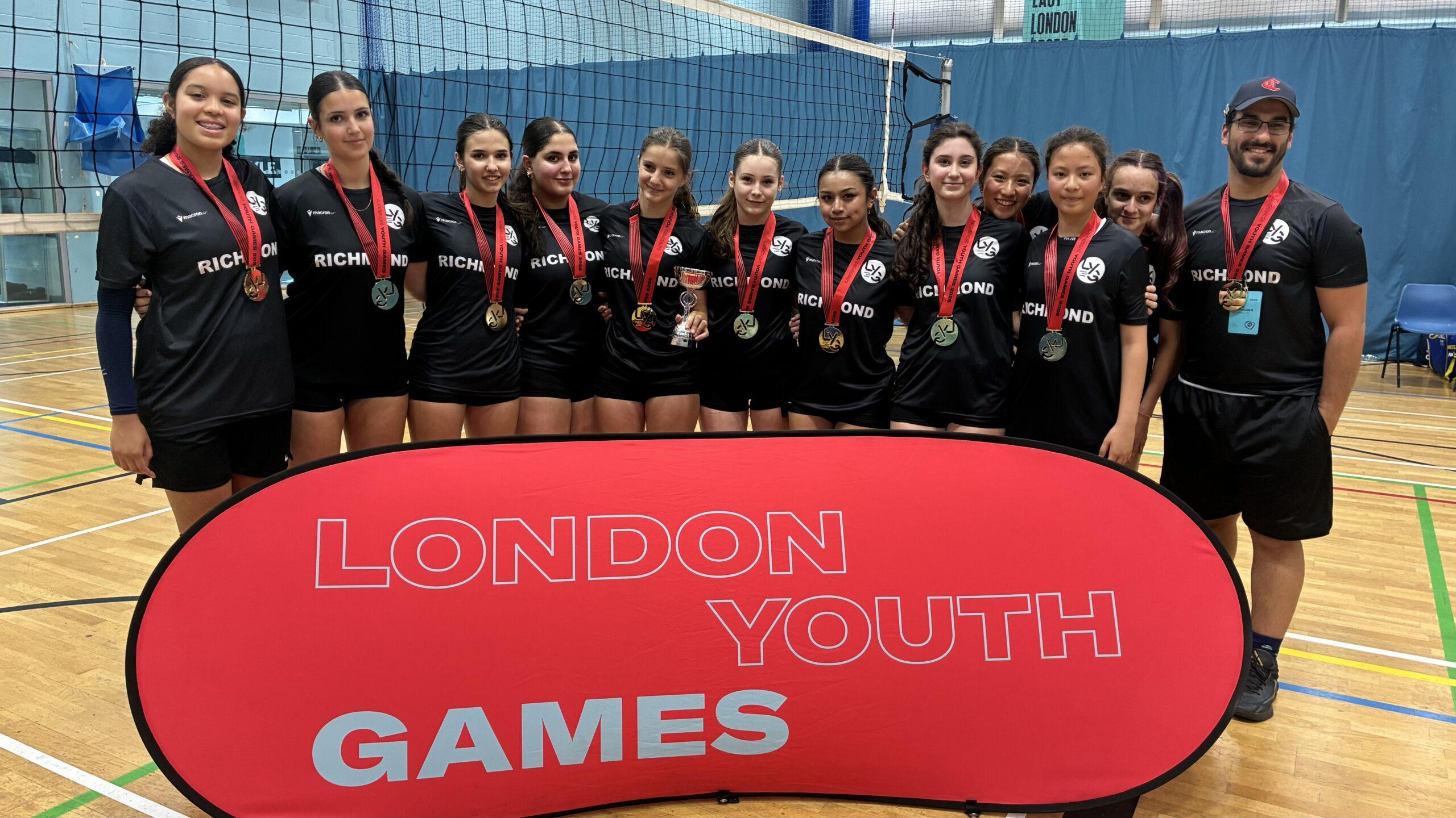 ethnically diverse female vollyeball players