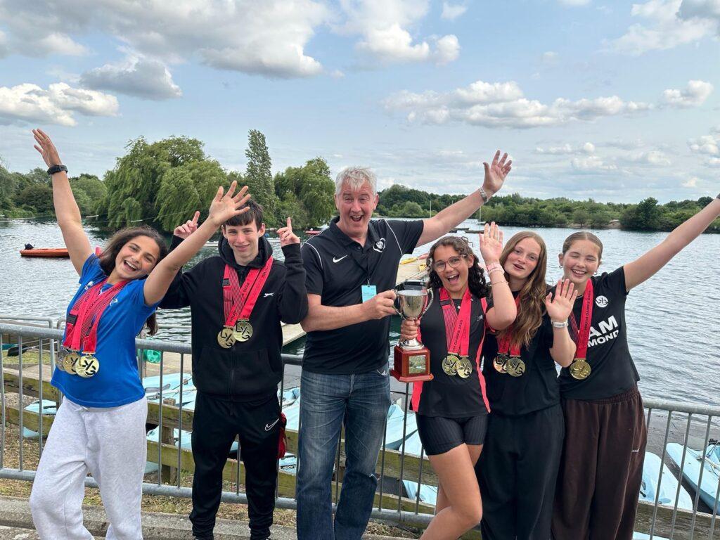 Team celebrates group win